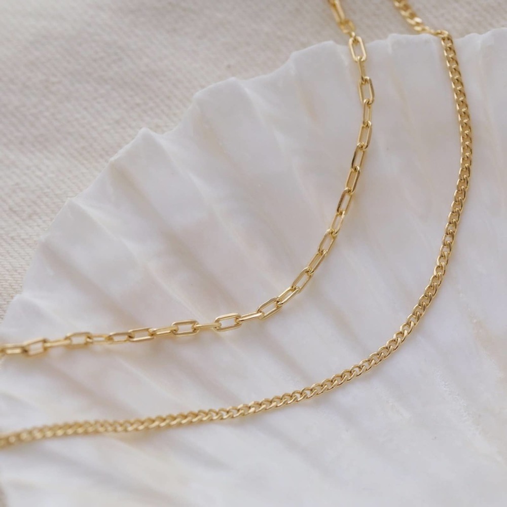 Layered Link Necklace Set | 18k Gold Filled - Picture 4 of 10